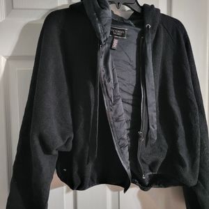 Victoria's secret fleece crop top zipup